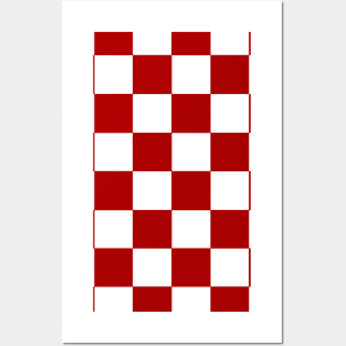 Liverpool Checkered Flag (Red and White) Posters and Art